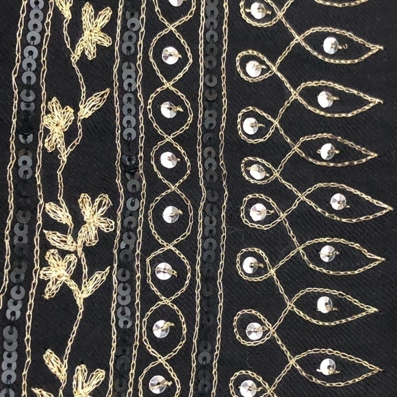 A. BROD Seqiuned & Embroidered Scarf - Picture 3 of 8